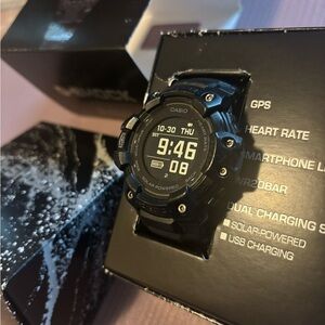 G Shock Black Solar-Powered GPS Smartwatch